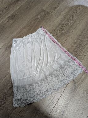 Classic White Lace Trim Half Slip - Women's Intimates